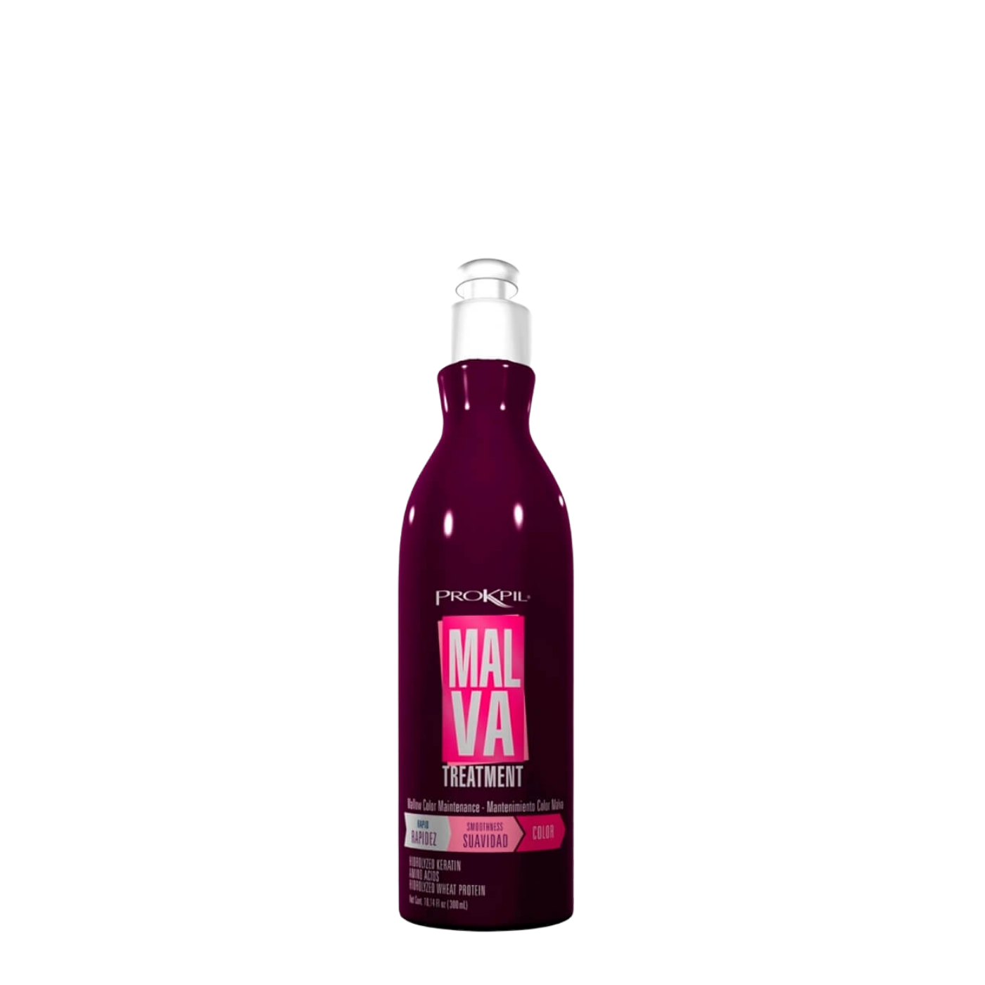 Tratamiento color malva de 300 ml de Prokpil, matizador para cabello con tono violeta y fórmula nutritiva.