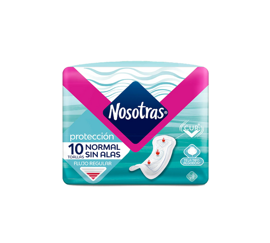Toalla Nosotras Normal sin Alas - 10 Unidades