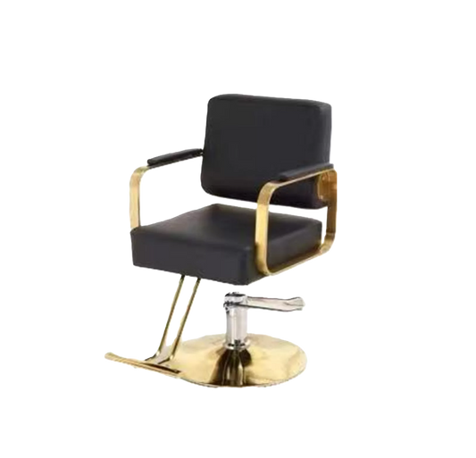 Sillón de Peluquería Manga Dorada