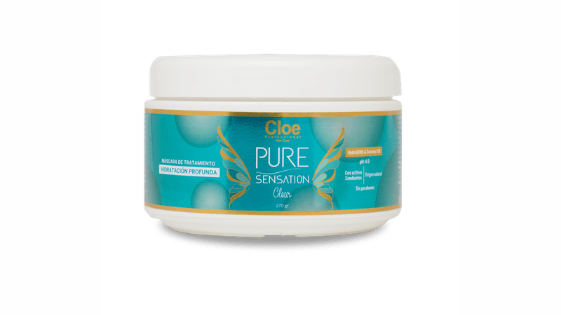 Máscara transparente Cloe Professional Pure Sensation, 270 g, cepillo para alargar y definir las pestañas, imagen del producto.