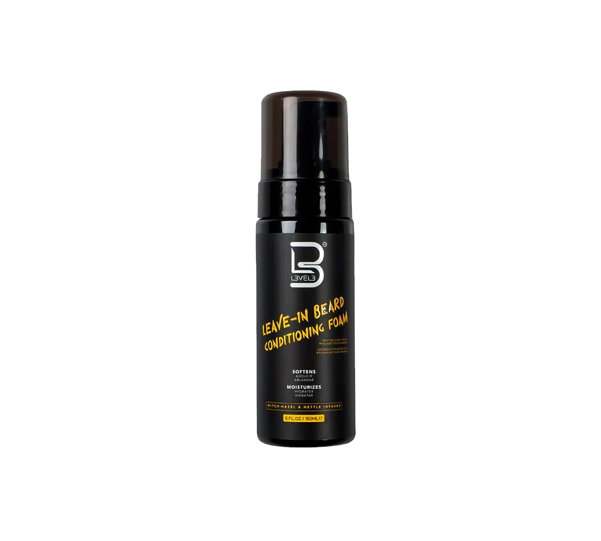 Acondicionador Leave-In para barba Level 3 de 150 ml, muestra la botella con etiqueta y textura del producto.