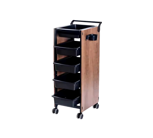 Carro Ayudante TG-13 Negro con Detalles en Madera