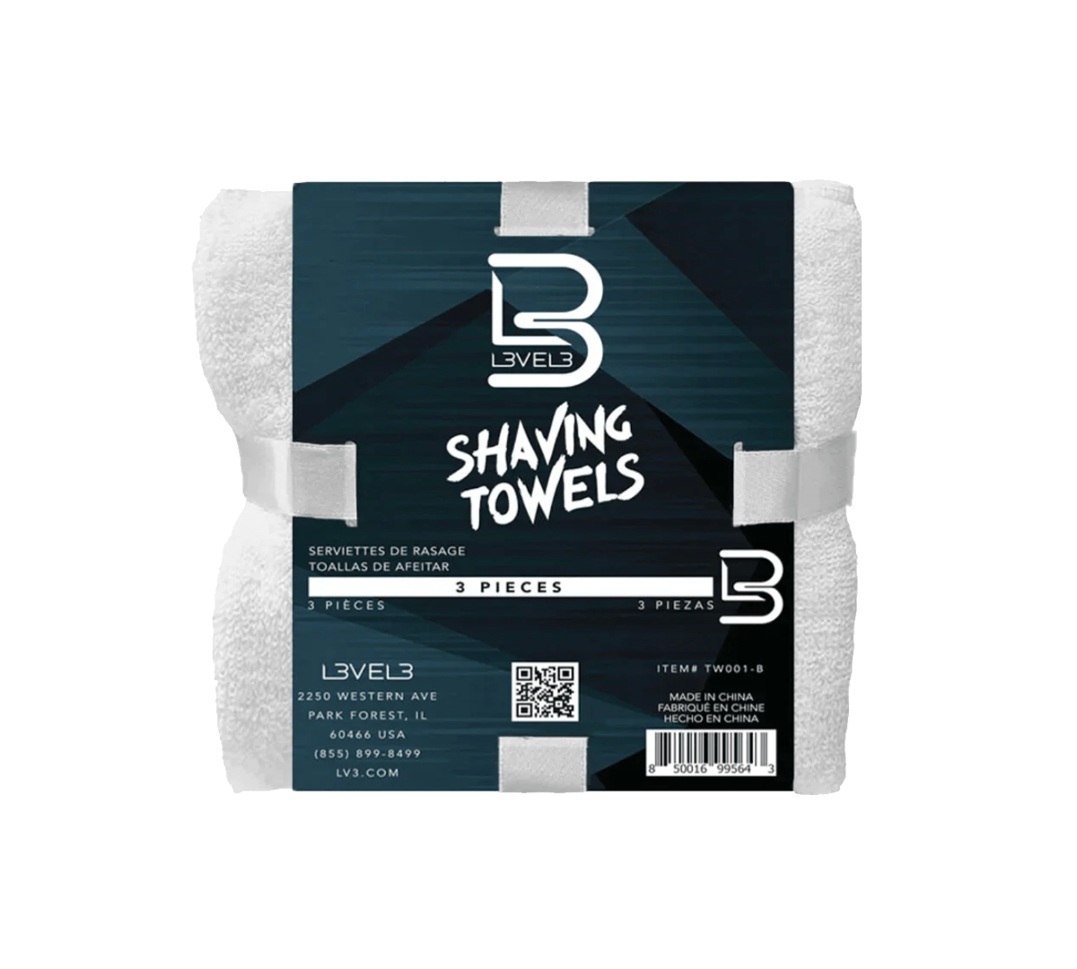 Toallas de Afeitar 3 Pzs Blanca Level 3