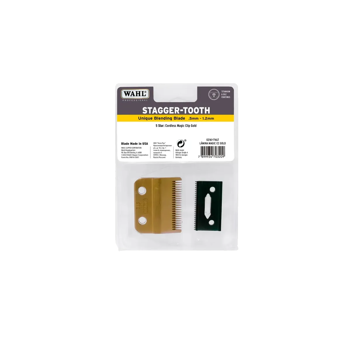 Cuchilla Wahl Magic Cordless Gold - STAGGER-TOOTH