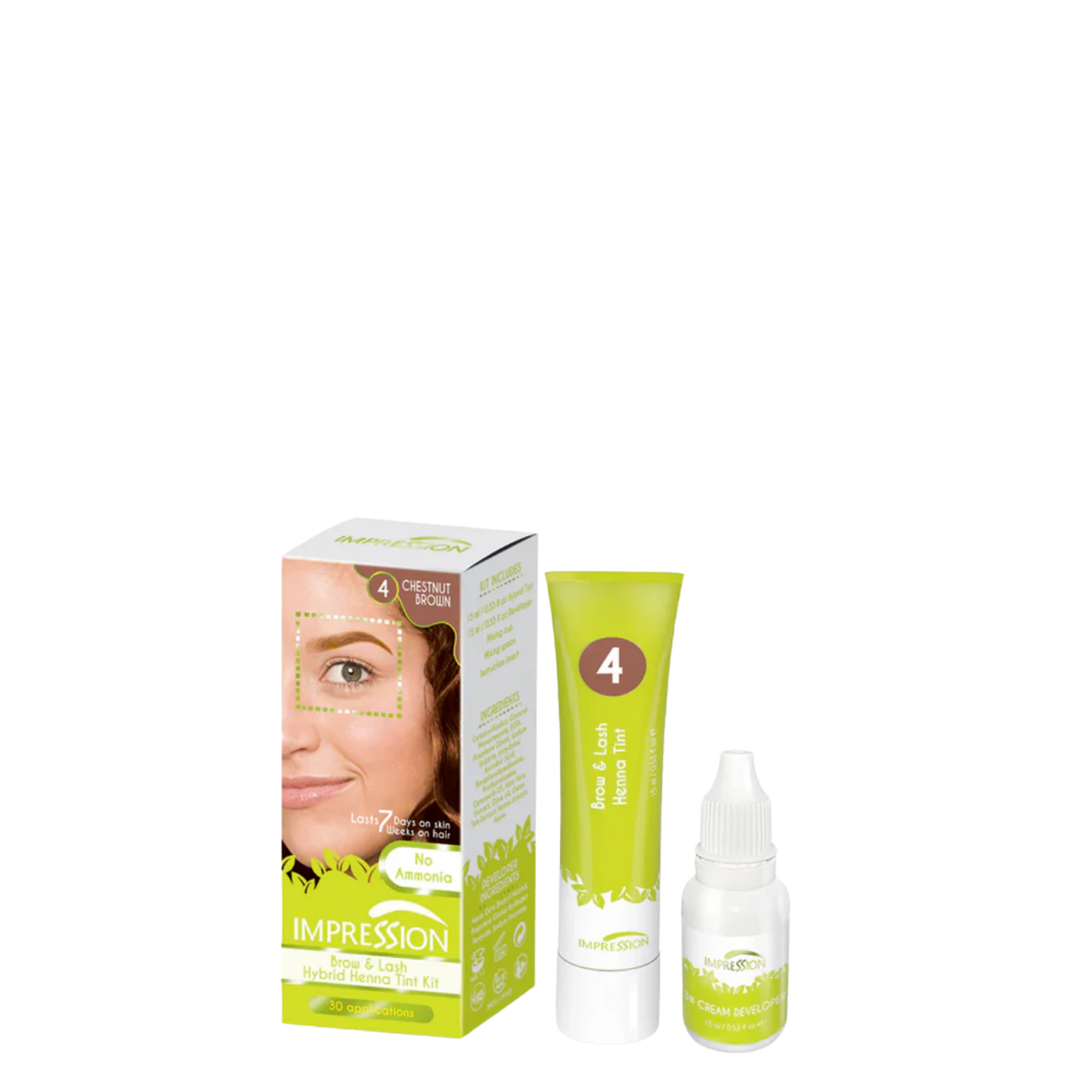 Kit Hair Colour Tintura Castaño para Cejas y Pestañas 15ml Impression