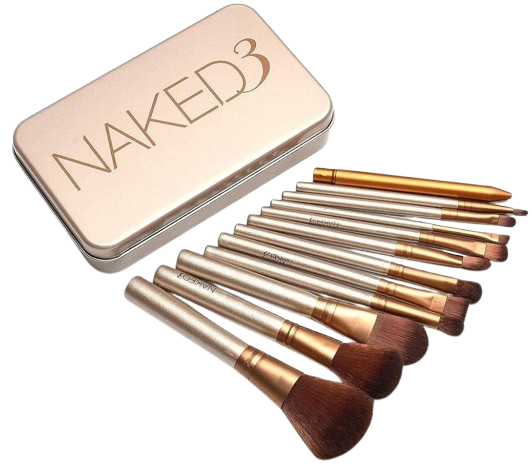 Set de Brochas de 12 Piezas en Caja Metálica