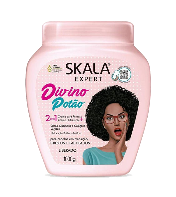 Máscara Divino Potao 2 en 1 Crema de Peinar + Crema Acondicionador Skala 1000gr