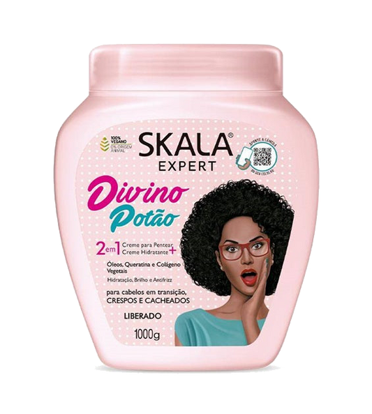 Máscara Divino Potao 2 en 1 Crema de Peinar + Crema Acondicionador Skala 1000gr