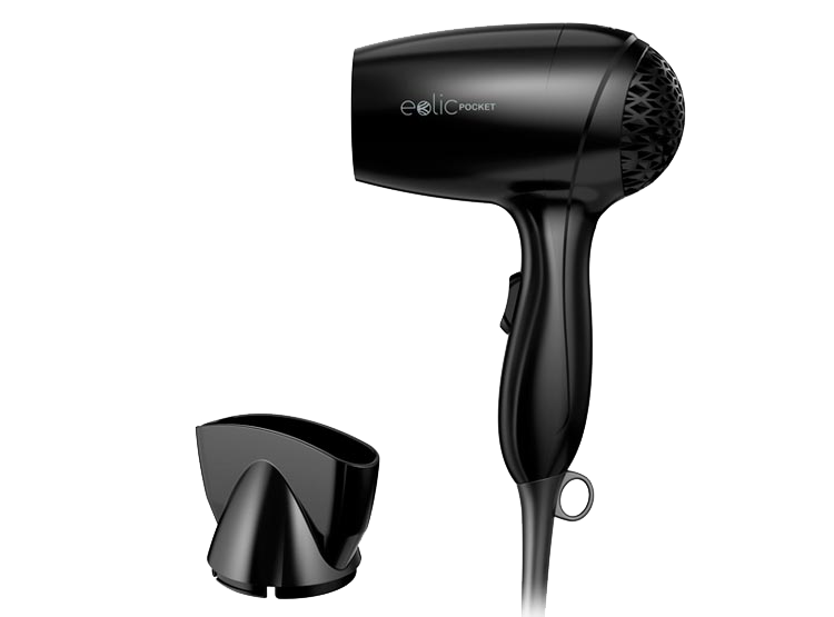 Secador de pelo Gama Italy Eolic Pocket con tecnología de turmalina y diseño compacto para un peinado profesional.
