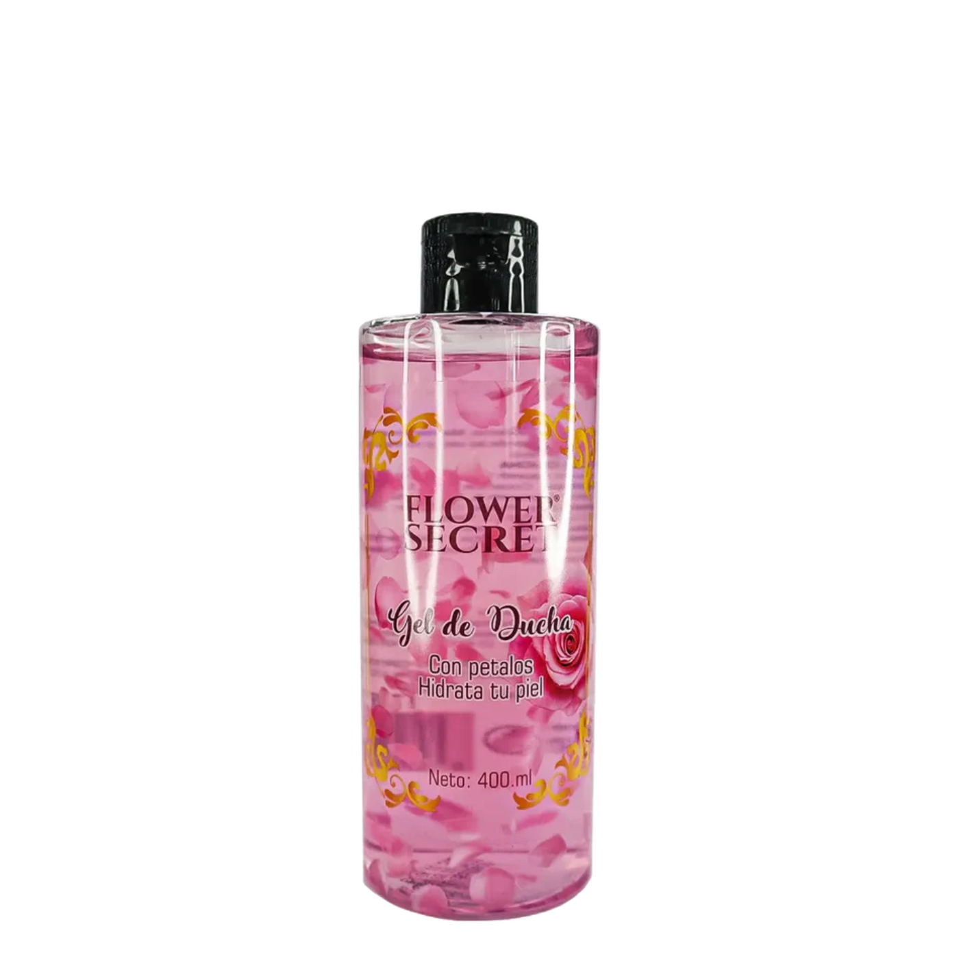 Gel de Ducha con Pétalos de Rosas Exfoliante Flower Secret 400ml