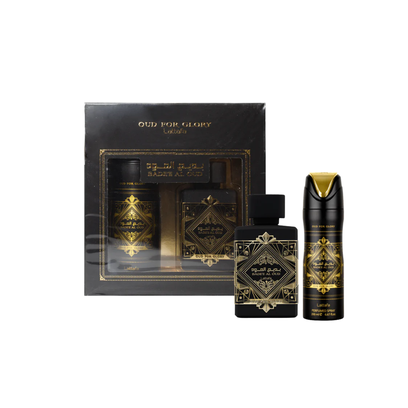 Kit Lattafa Bade’e Al Oud – Eau de Parfum + Spray Corporal