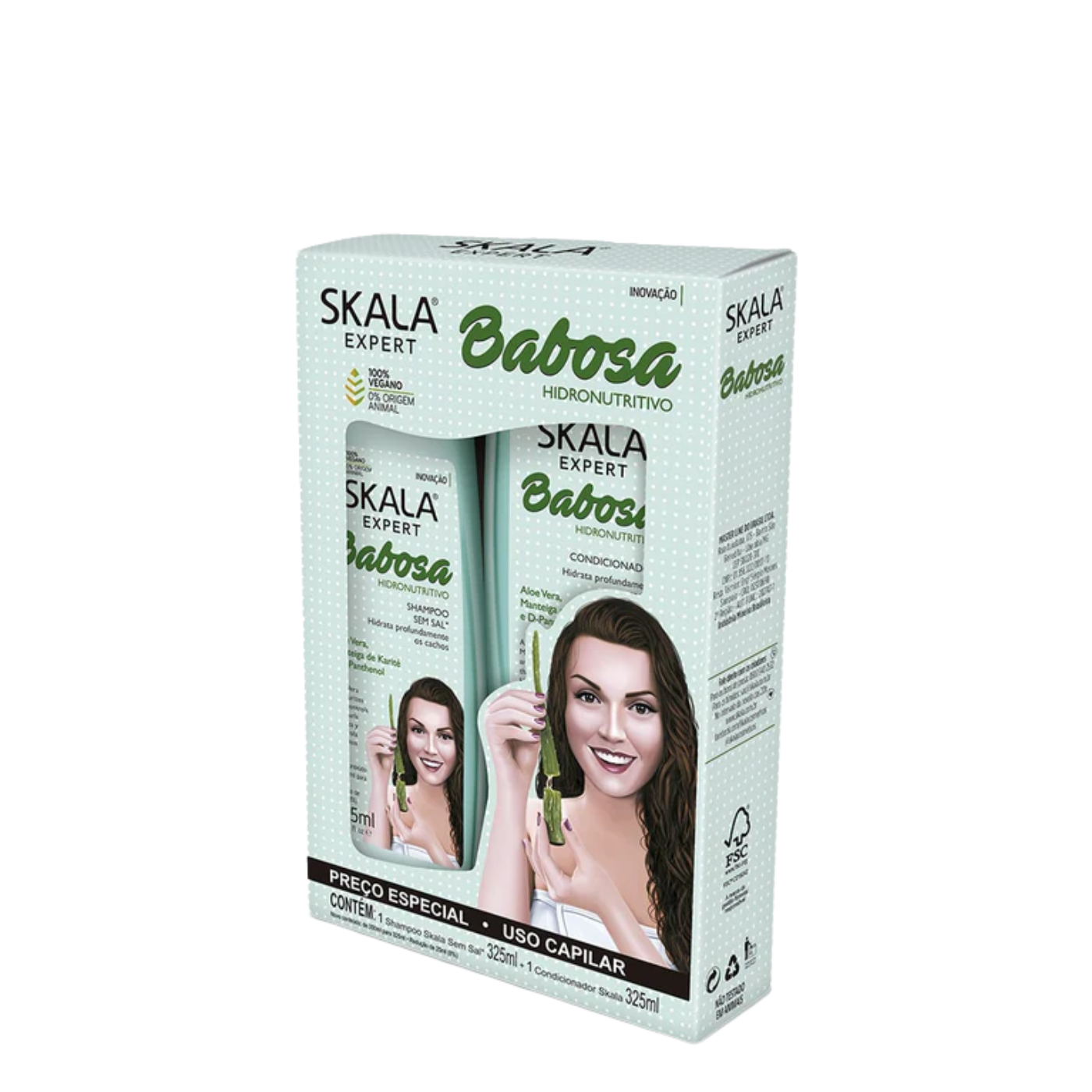 KIT SHAMPOO Y ACOND 325 BABOSA SKALA