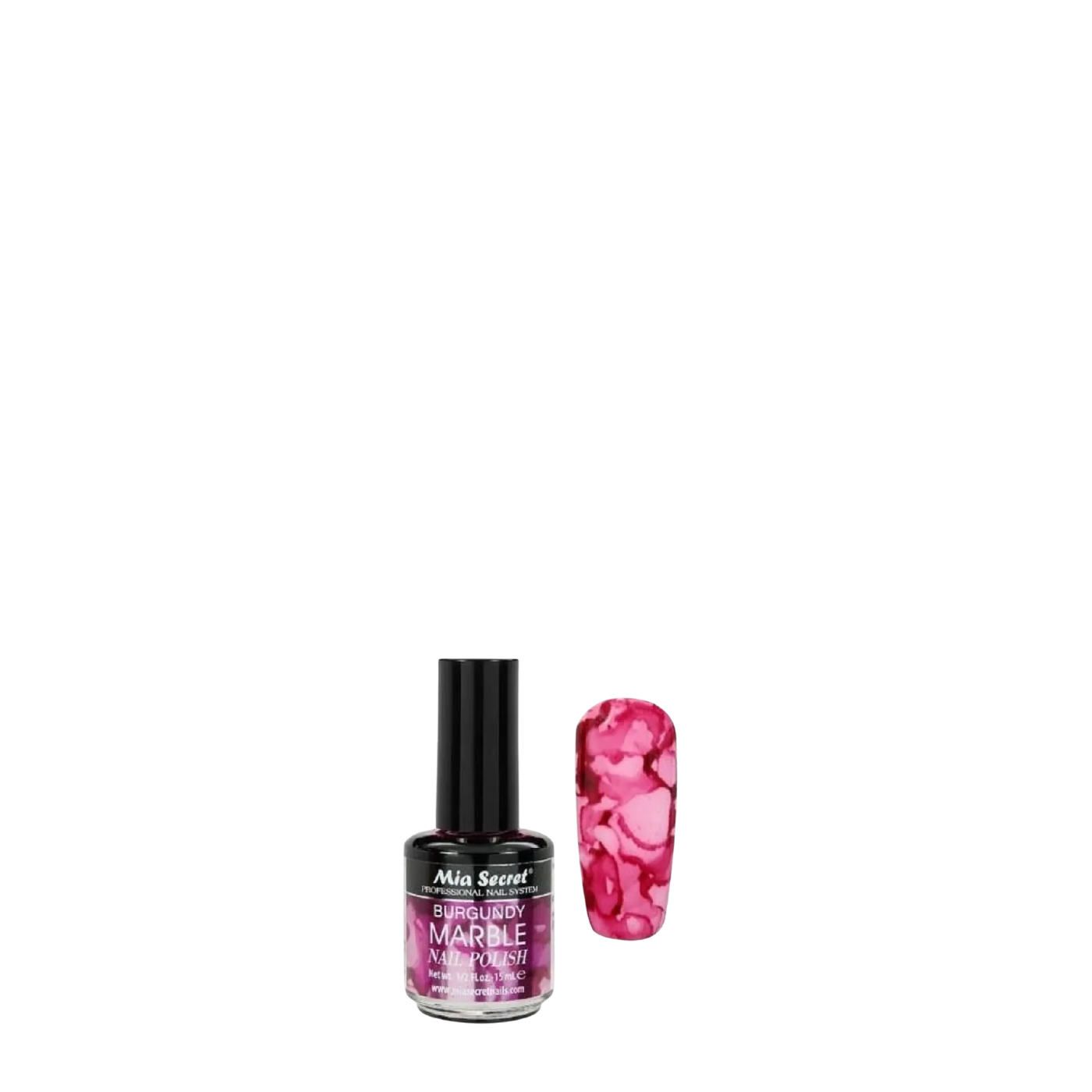 Esmalte Nail Polish Marble Burgundy 15ml