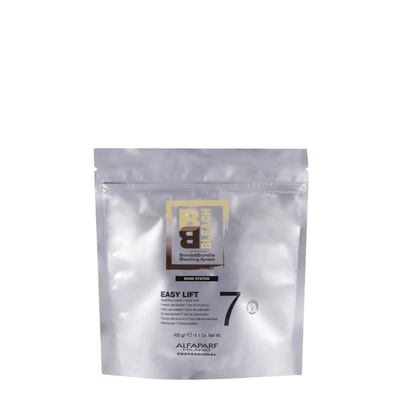 Decolorante Alfaparf Easy Lift 7 tonos, sistema de blanqueo en polvo de 400 g para aclarar cabello.