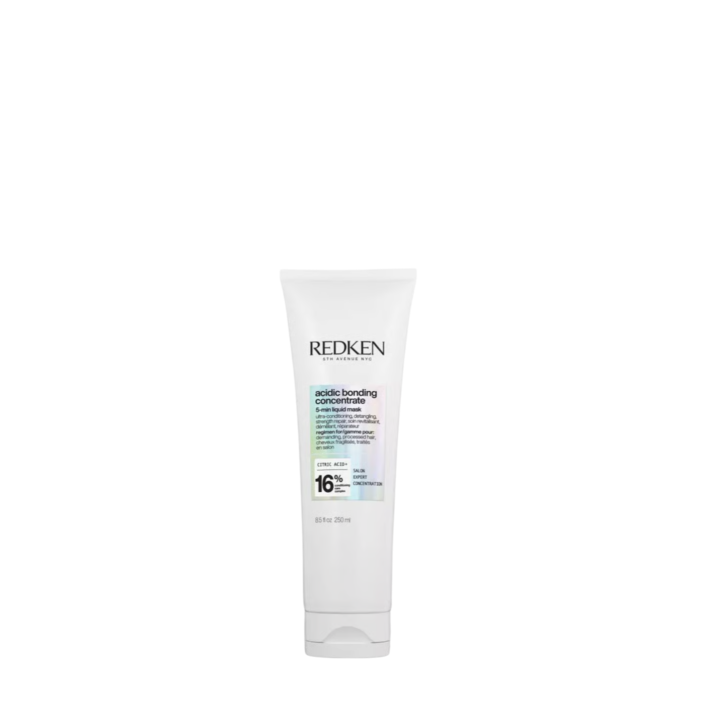 Máscara líquida Redken Acidic Bonding Concentrate para tratamiento capilar en frasco de 250 ml.