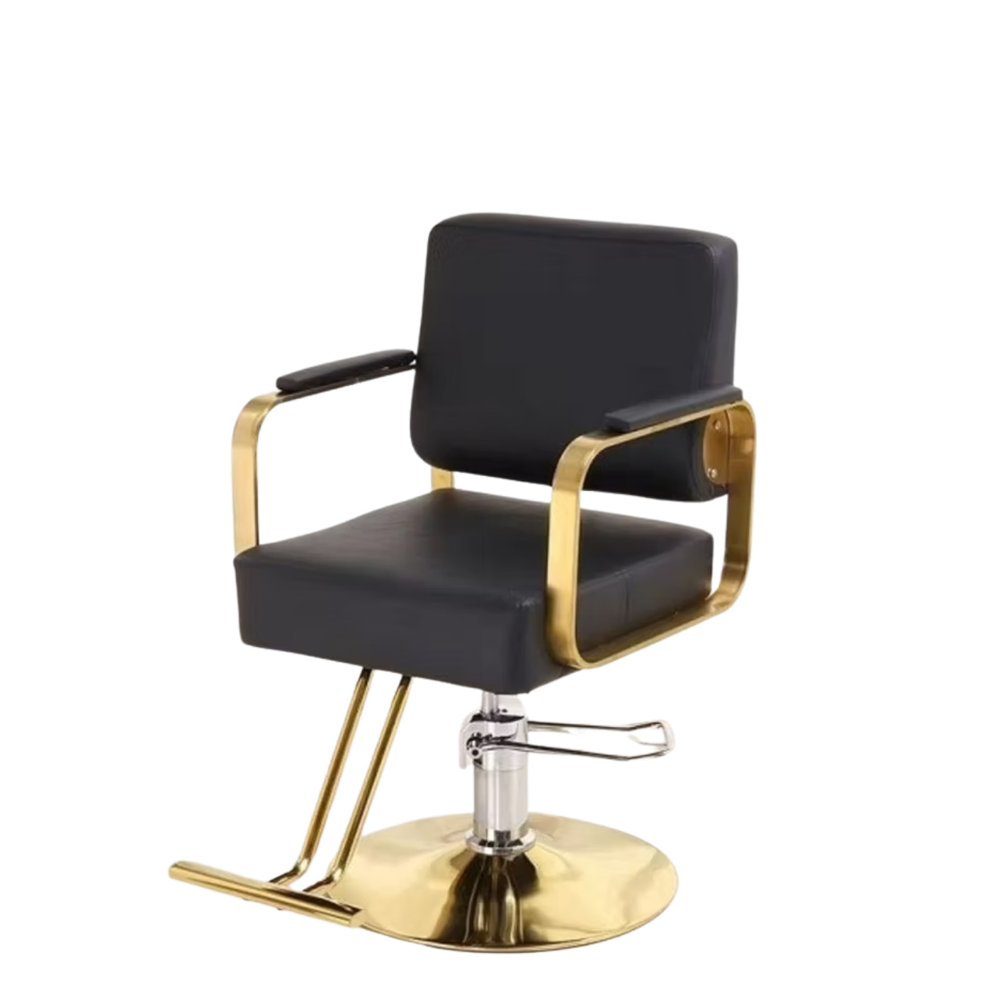 Sillón de peluquería Casa Belleza HG-A280 con estructura de manga de acero y asiento acolchado para salón de belleza.