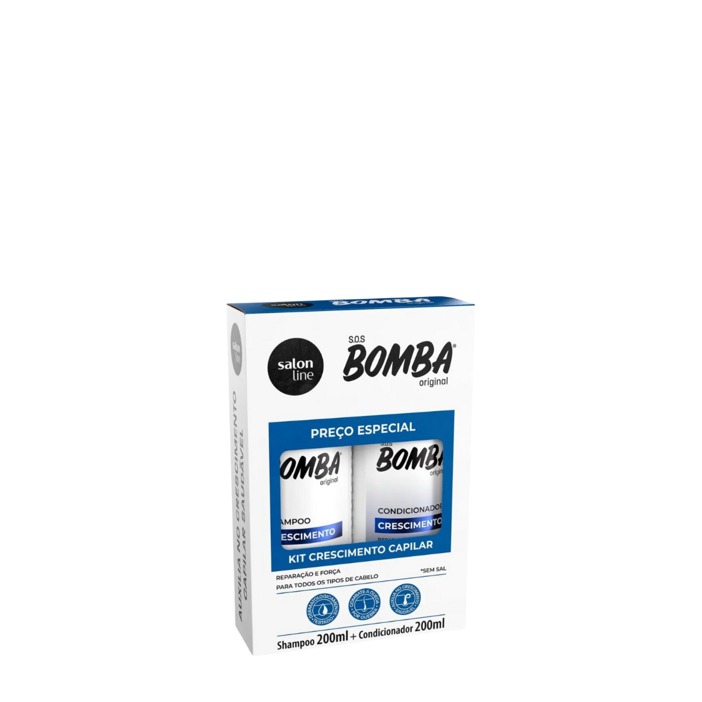 Kit Shampoo Acondicionador S.O.S. Bomba de Crecimiento