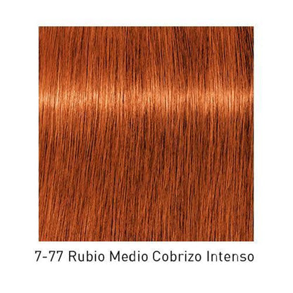 Tinte Schwarzkopf Igora Royal en caja con frascos y guantes para teñir el cabello en tonos naturales.