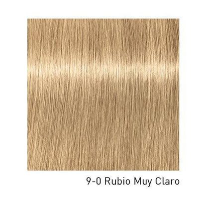 Tinte Schwarzkopf Igora Royal en botella con tono rubio oscuro, muestra la textura y color del producto de coloración capilar.