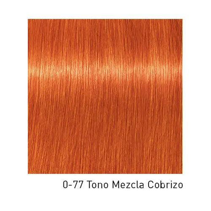 Tinta Schwarzkopf Igora Royal en caja con frascos y guantes para coloración de cabello.