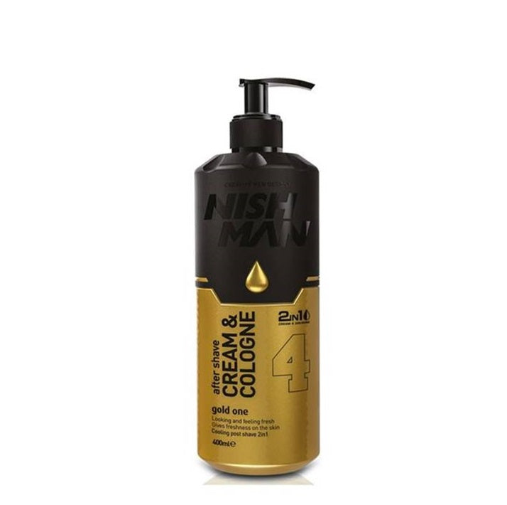 After Shave Crema y Colonia  N°04 Gold One 400ml  Nishman