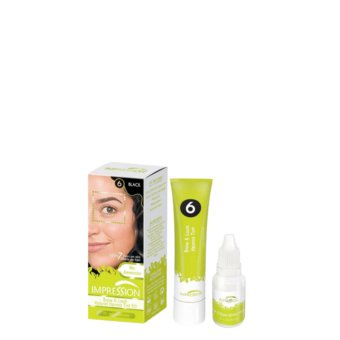 Kit Hair Colour Tintura Negro para Cejas y Pestañas 15ml Impression