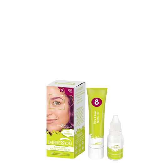 Kit Hair Tintura Cejas y Pestañas Rojo Vino 15ml Impression