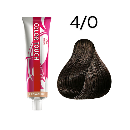 Tinte semi-permanente Wella Color Touch en tono marrón, coloración profesional para cabello, imagen del producto.