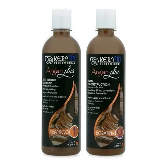 Kit Alisado Keratin Profesional Argan Plus 500ml