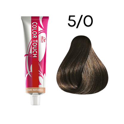 Tinte semi-permanente Wella Color Touch en tono marrón, coloración profesional para cabello natural y brillante.