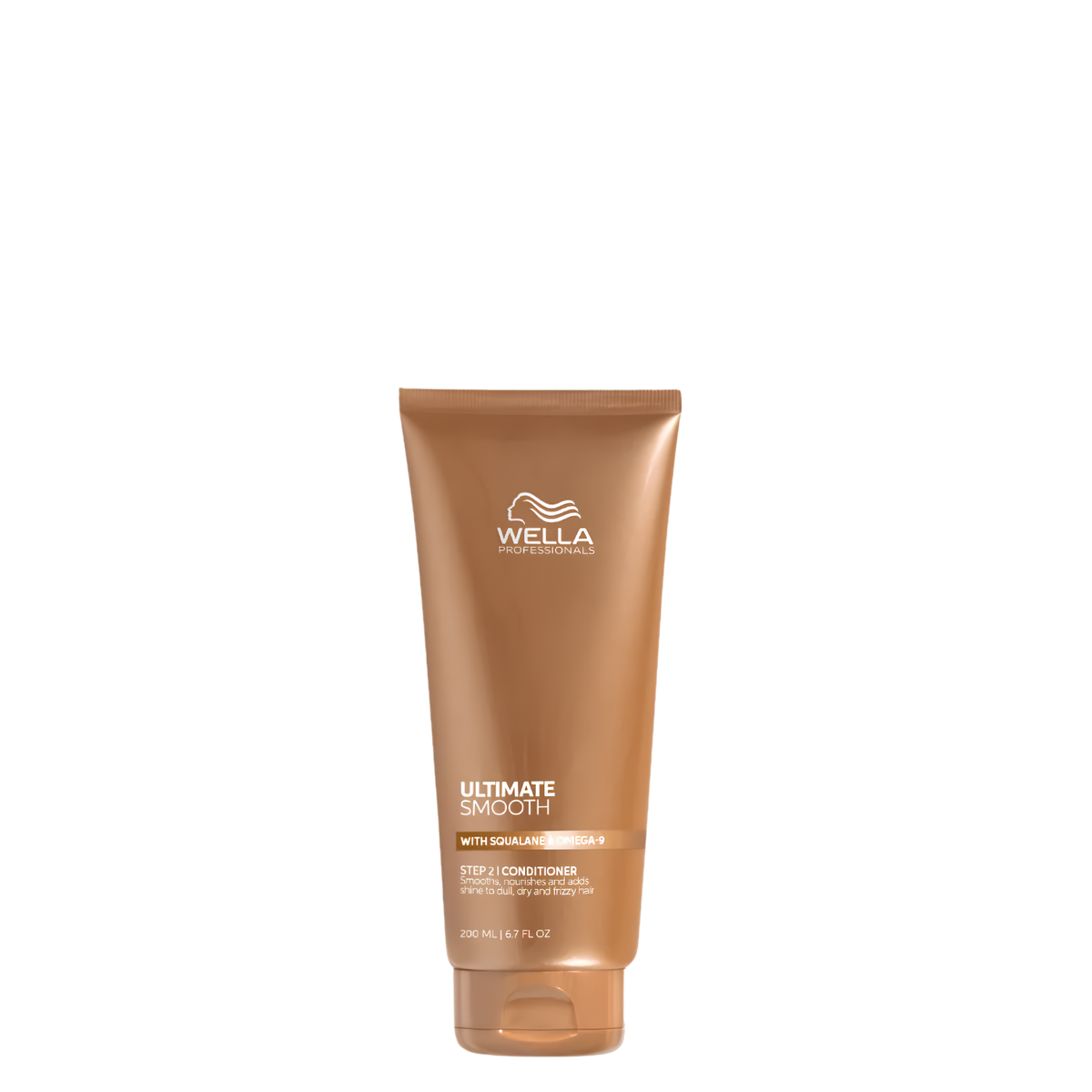 Acondicionador Wella Professionals Ultimate Smooth Anti-Frizz, 200 ml, con fórmula suavizante para cabello liso y sin frizz.