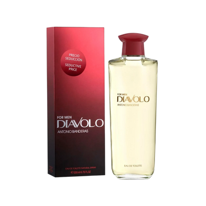 Perfume Antonio Banderas Diavolo EDT para hombre, frasco de 200 ml con diseño atractivo y elegante.