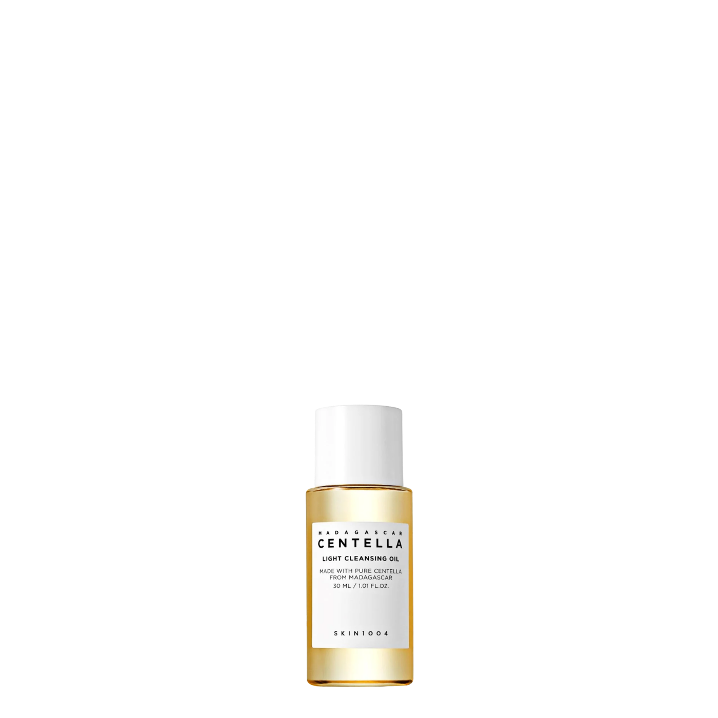 Aceite limpiador desmaquillante SKIN1004 Madagascar Centella, limpiador facial ligero en frasco de 30 ml.