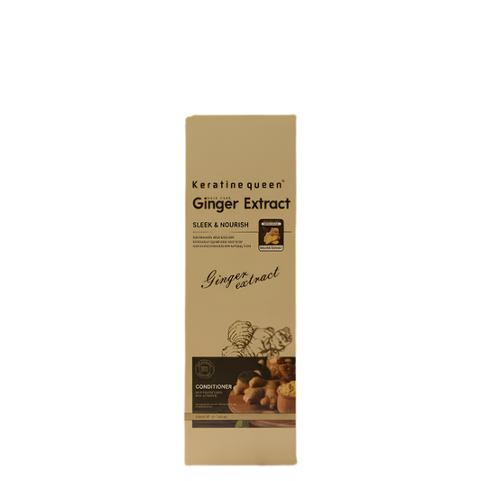 Acondicionador capilar anticaída y estimulante Keratine Queen con extracto de jengibre en botella de 800 ml, Casa Belleza.