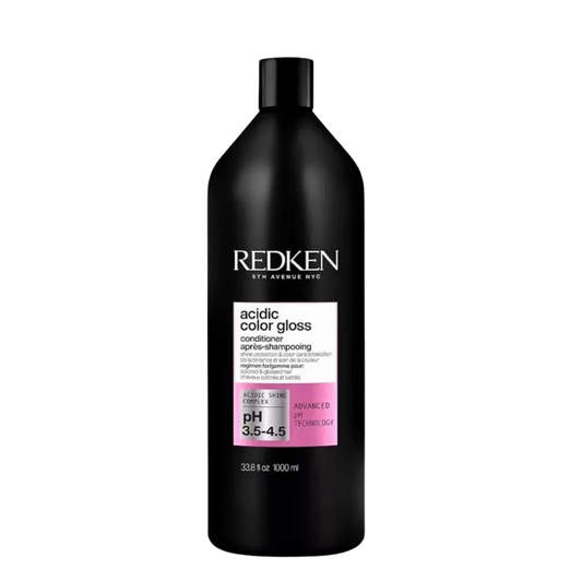 Acondicionador Redken Acidic Color Gloss en botella de 1000 ml, con etiqueta y diseño del producto.
