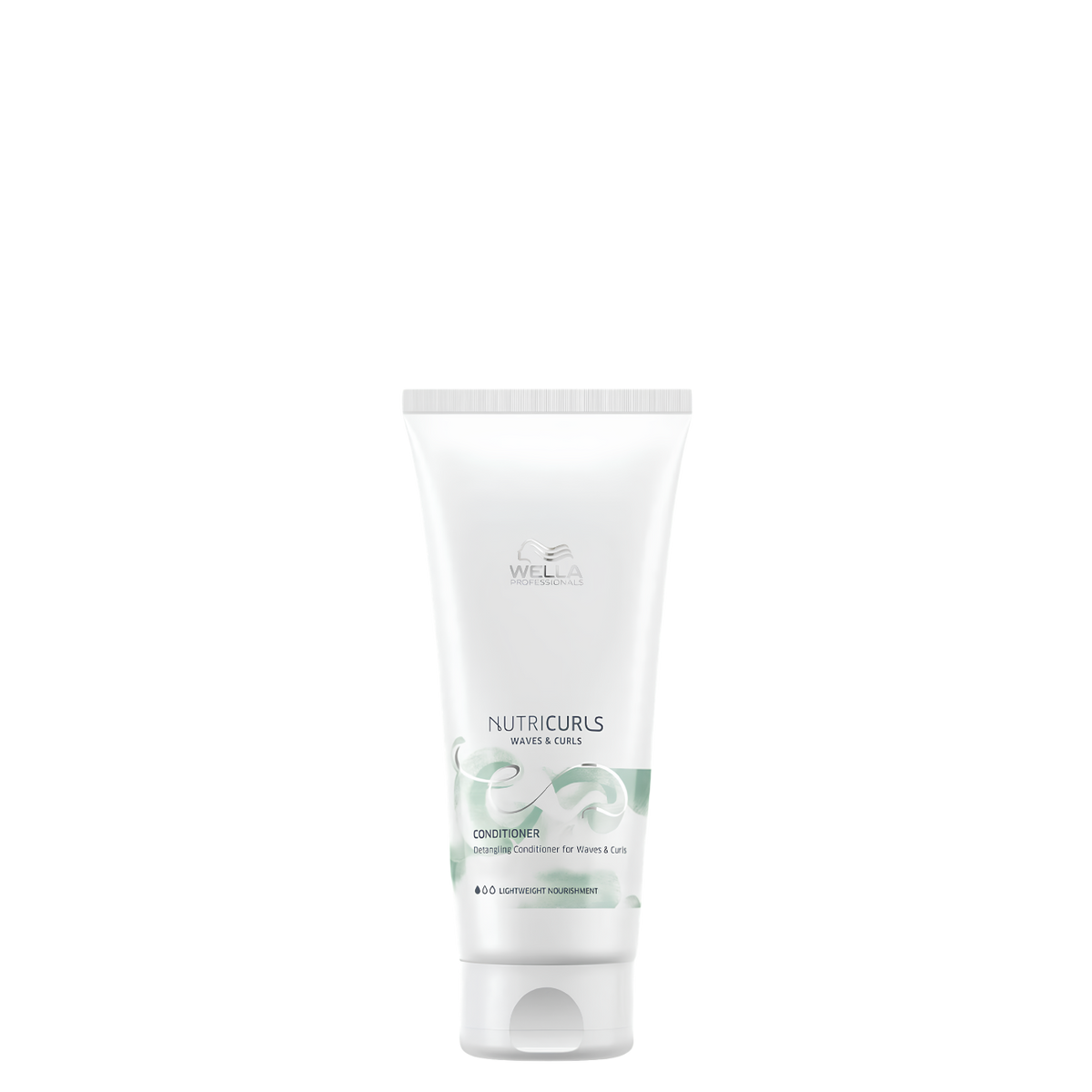 Acondicionador desenredante y definidor para rizos y ondas Nutricurls de Wella Professionals en botella de 200 ml.