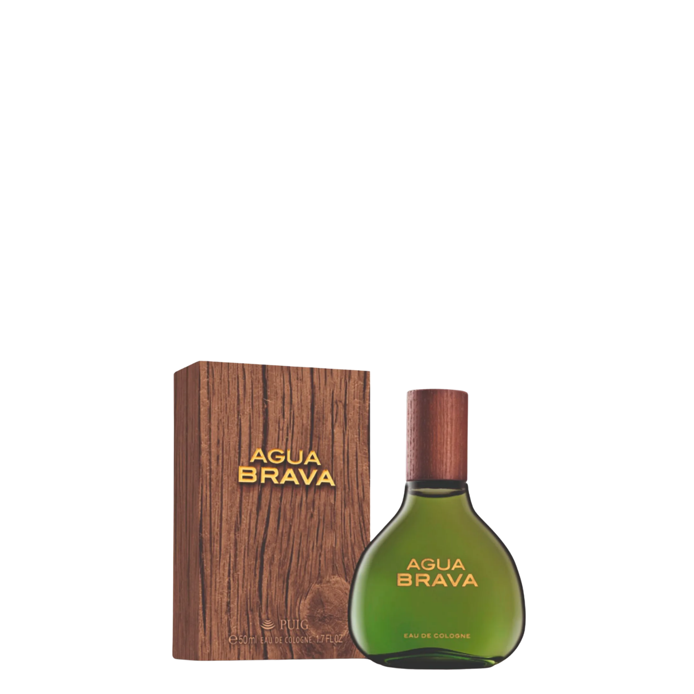 Perfume Agua Brava de Antonio Banderas en botella de 50 ml, con frasco de colonia para hombre.