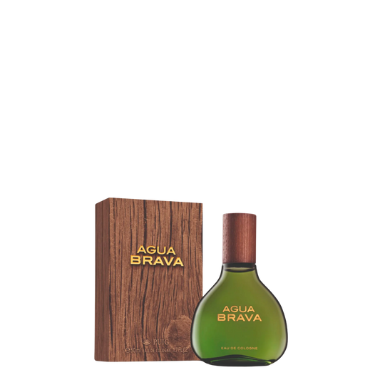 Perfume Agua Brava de Antonio Banderas en botella de 50 ml, con frasco de colonia para hombre.