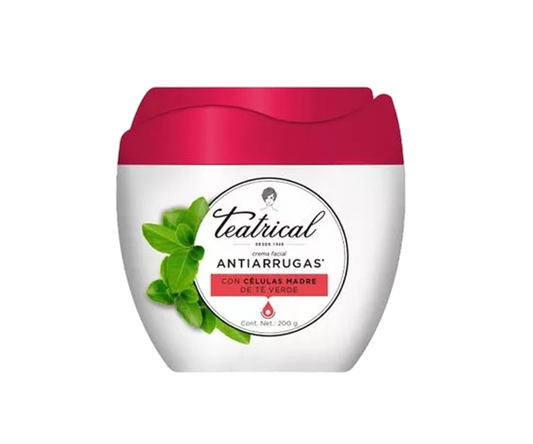 Crema Facial Antiarrugas De Te Verde 200 gr