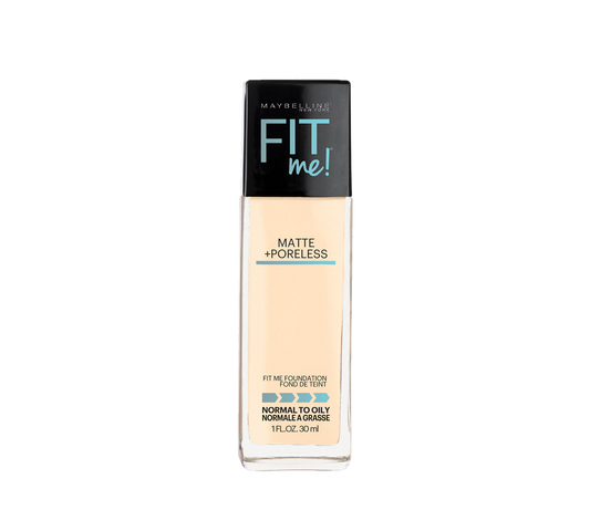 Base Fit Me Matte + Poreless Tono 110 Porcelain de Maybelline