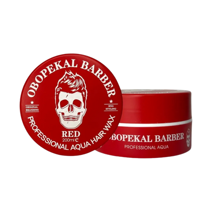 Cera gel modeladora roja Obopekal Aqua Hair Wax de 200 g, envase individual