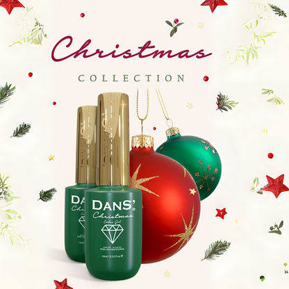 Esmalte Dans de la colección Navidad, con colores festivos y diseño navideño en el frasco.