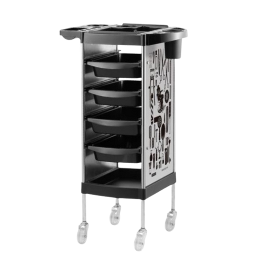 Carro Ayudante con Ruedas de Goma Gris