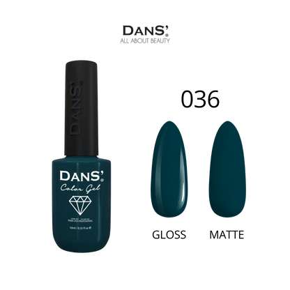 Esmalte gel Dans' Color Gel en frasco con color rosa suave, diseñado para uñas con acabado brillante y duradero.