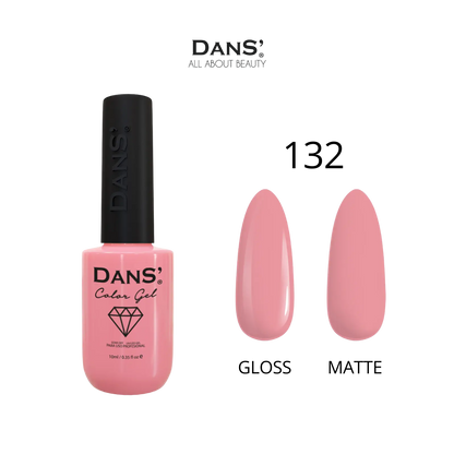Esmalte Gel Dans' Color en frasco, color egeo, con acabado brillante y textura cremosa, ideal para uñas.