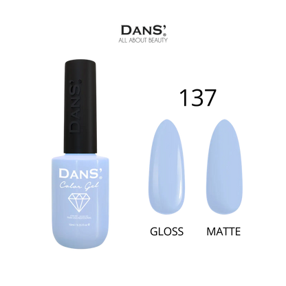 Esmalte gel Dans' Color en frasco con tono vibrante y brillante, ideal para manicura duradera y elegante.