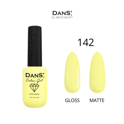 Esmalte de uñas Dans' Color Gel en frasco con acabado brillante y colores vibrantes para manicura duradera.
