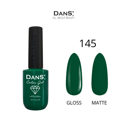 Esmalte Dans' Color Gel en frascos con acabado brillante, muestra la variedad de tonos disponibles en la línea de esmaltes de la marca Dans.