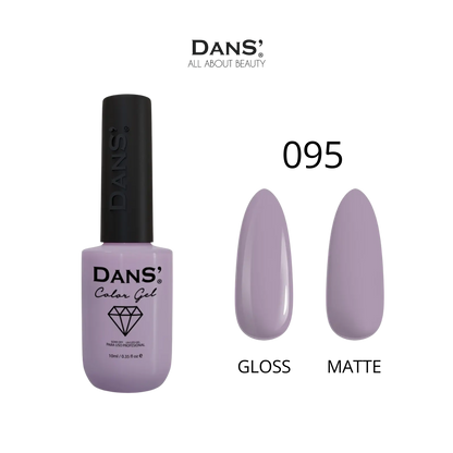 Esmalte gel Dans' Color Gel en tono rosado, con frasco y etiqueta visible, ideal para uñas.