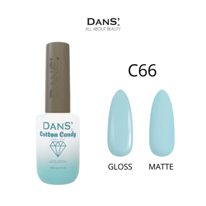 Esmalte Dans Cotton Candy, color rosa pastel en frasco de esmalte de la colección de Dans.